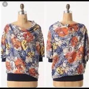 Anthropologie Sparrow Autumn Leaves Dolman Sweater Size Small